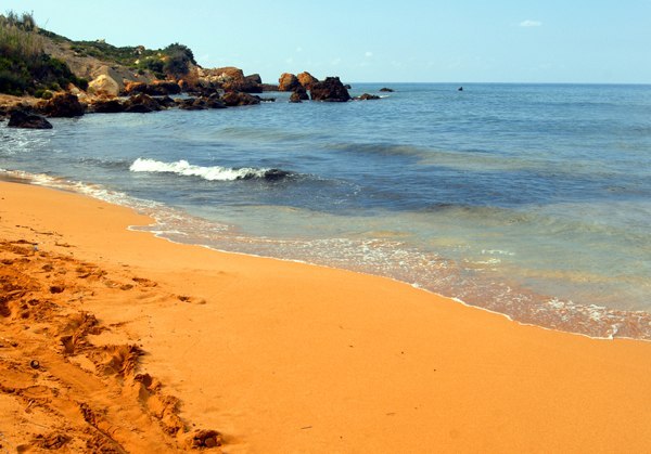 Золотой пляж на острове Гозо, Мальта 