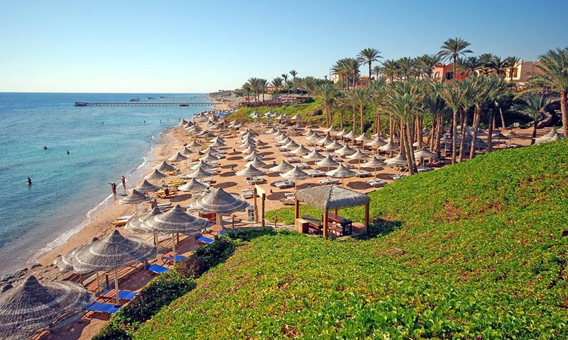 Пляж в отеле Nubian Island