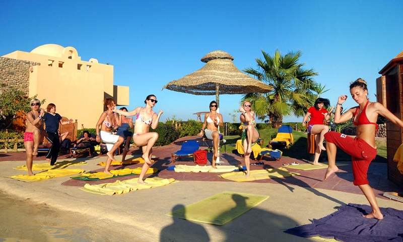 Аэробика в отеле Nubian Island