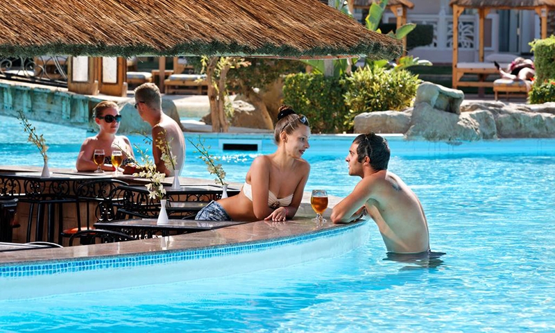 Бар у бассейна в Albatros Palace Resort