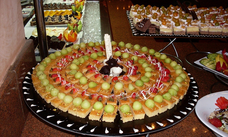 Десерт в ресторане отеля Jaz Makadina