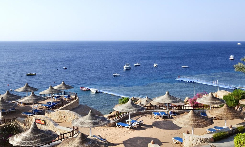 Пляж отеля Hilton Sharks Bay