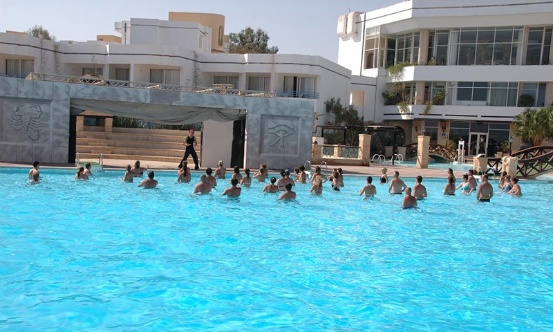 Водная аэробика в отеле Queen Sharm Resort Beach